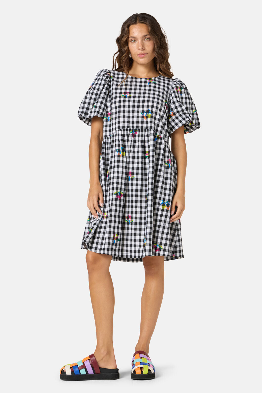 Gorman - Fleur Check Smock Dress - print