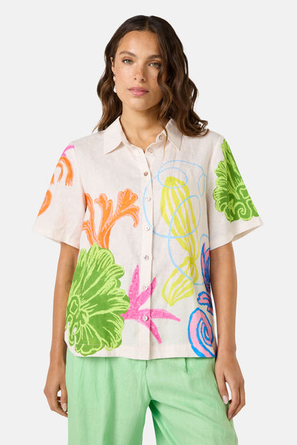 Gorman - Fleur Tango Print Linen Shirt - print