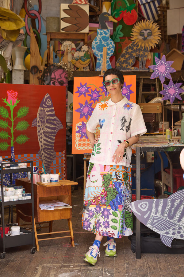 Gorman - All Things Linen Skirt - print