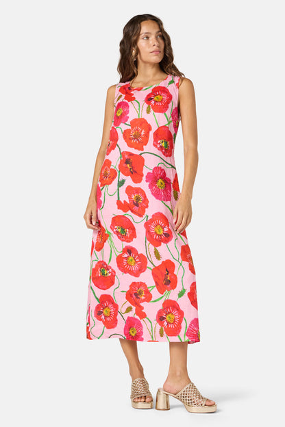 Gorman - Poppies Print Linen Dress - print