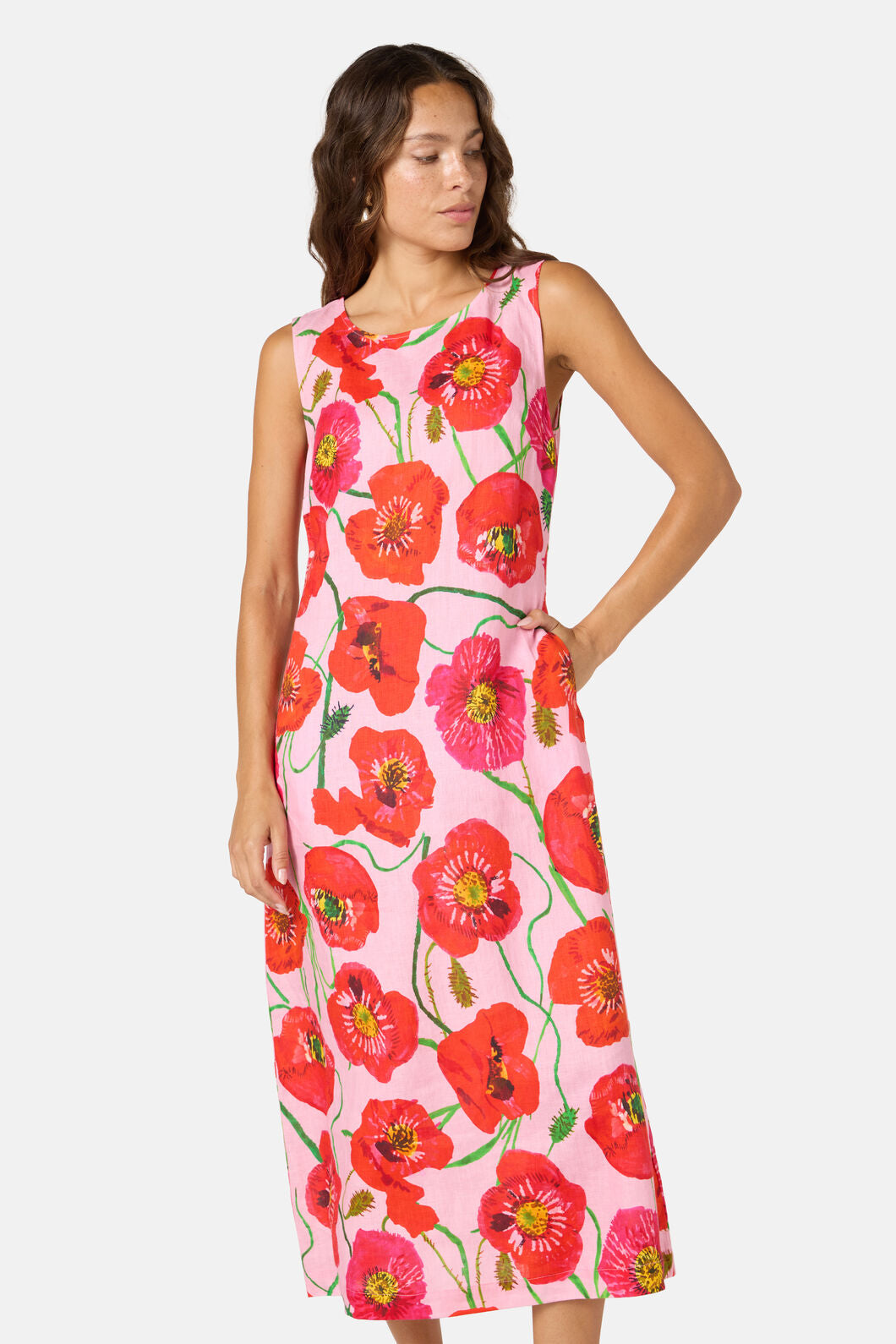 Gorman - Poppies Print Linen Dress - print