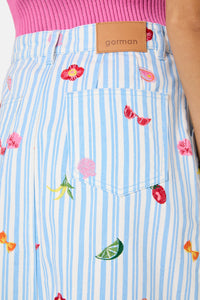 Gorman - Antipasto Print Denim Skirt - multi