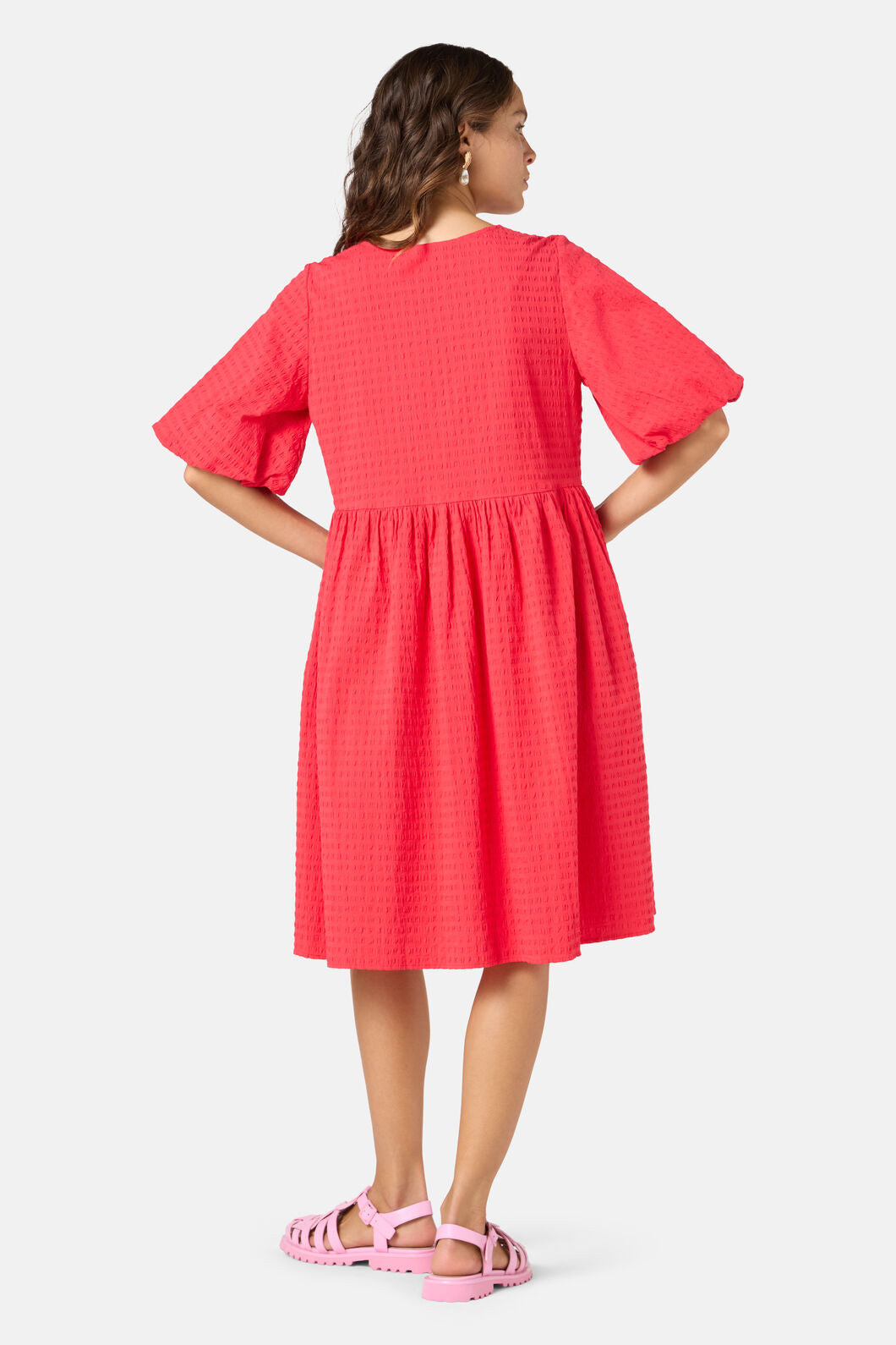 Gorman - Tie Smock Cotton Dress - red