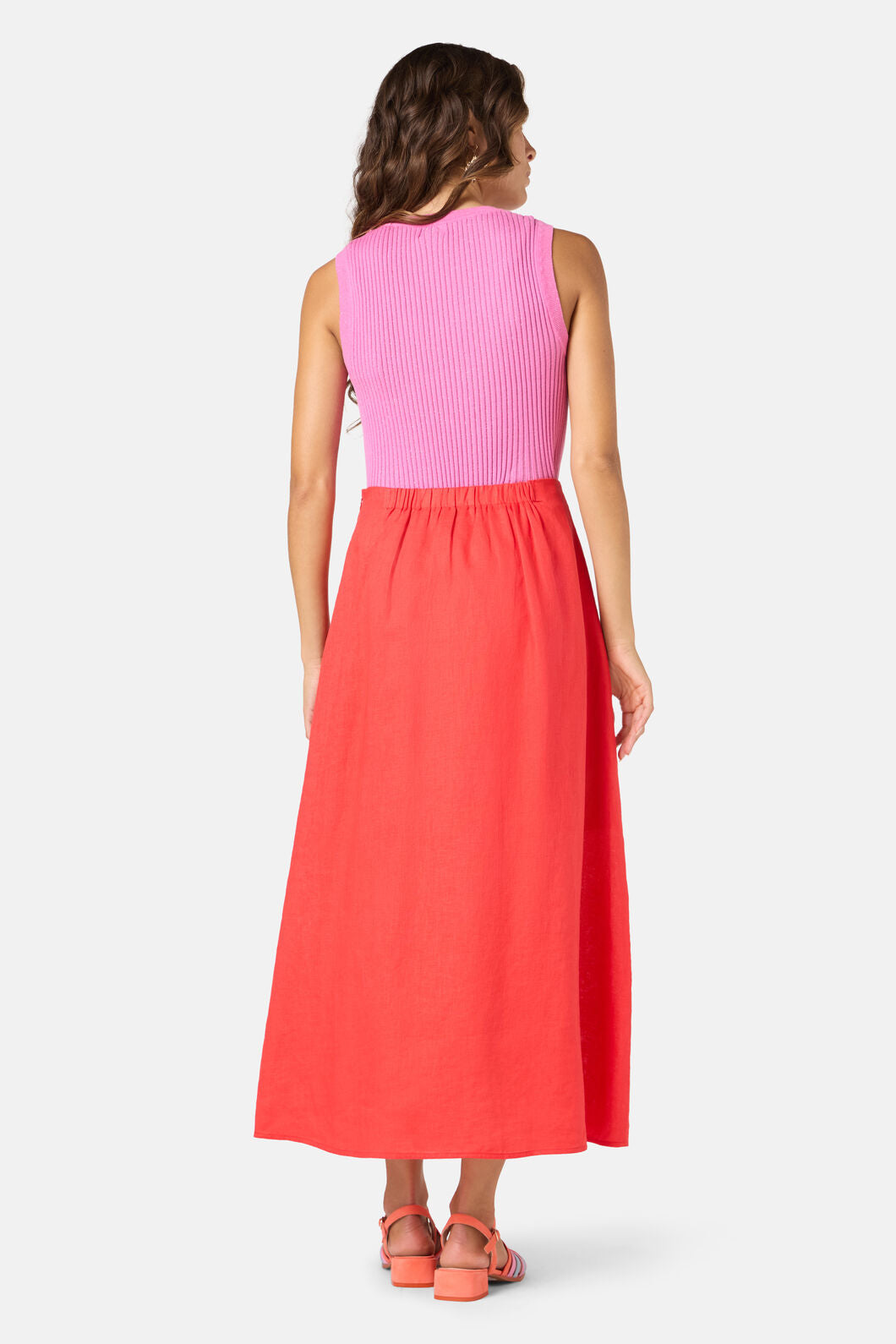 Gorman - Red Tomato Slip Linen Skirt - red