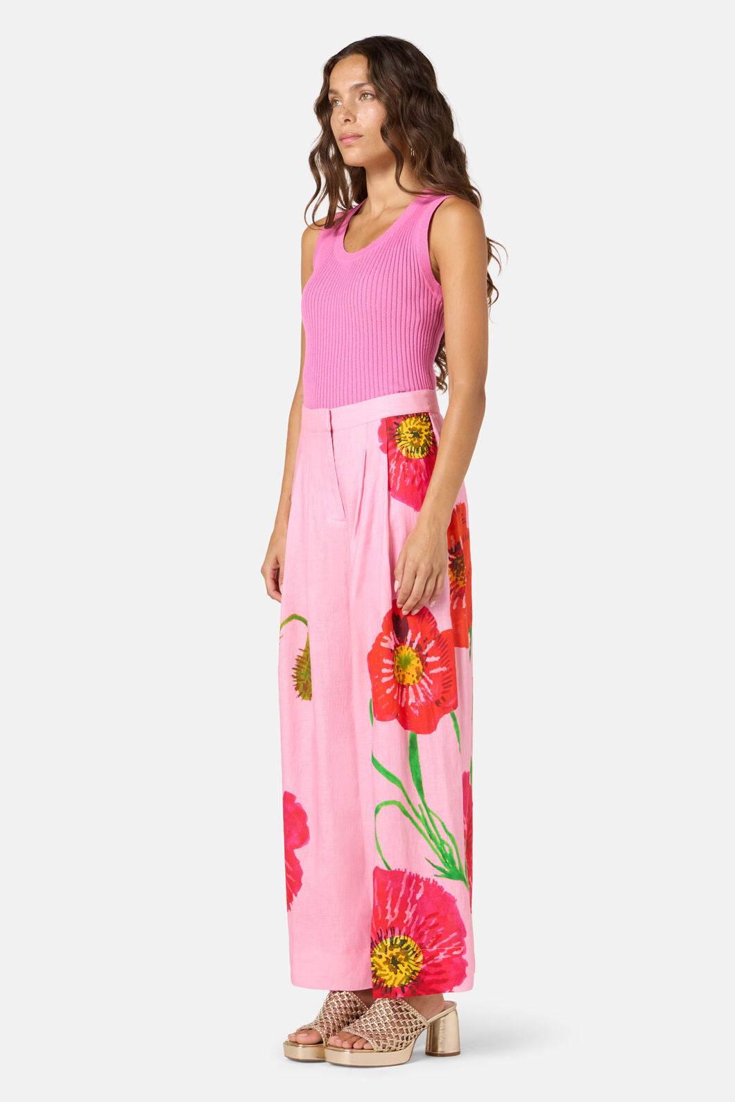 Gorman - Poppies Print Linen Pants - print