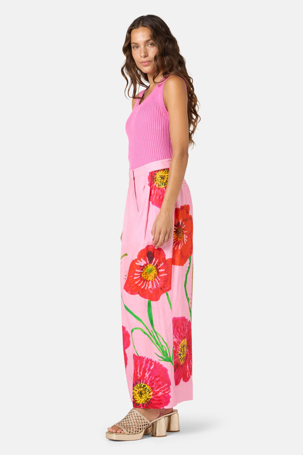 Gorman - Poppies Print Linen Pants - print