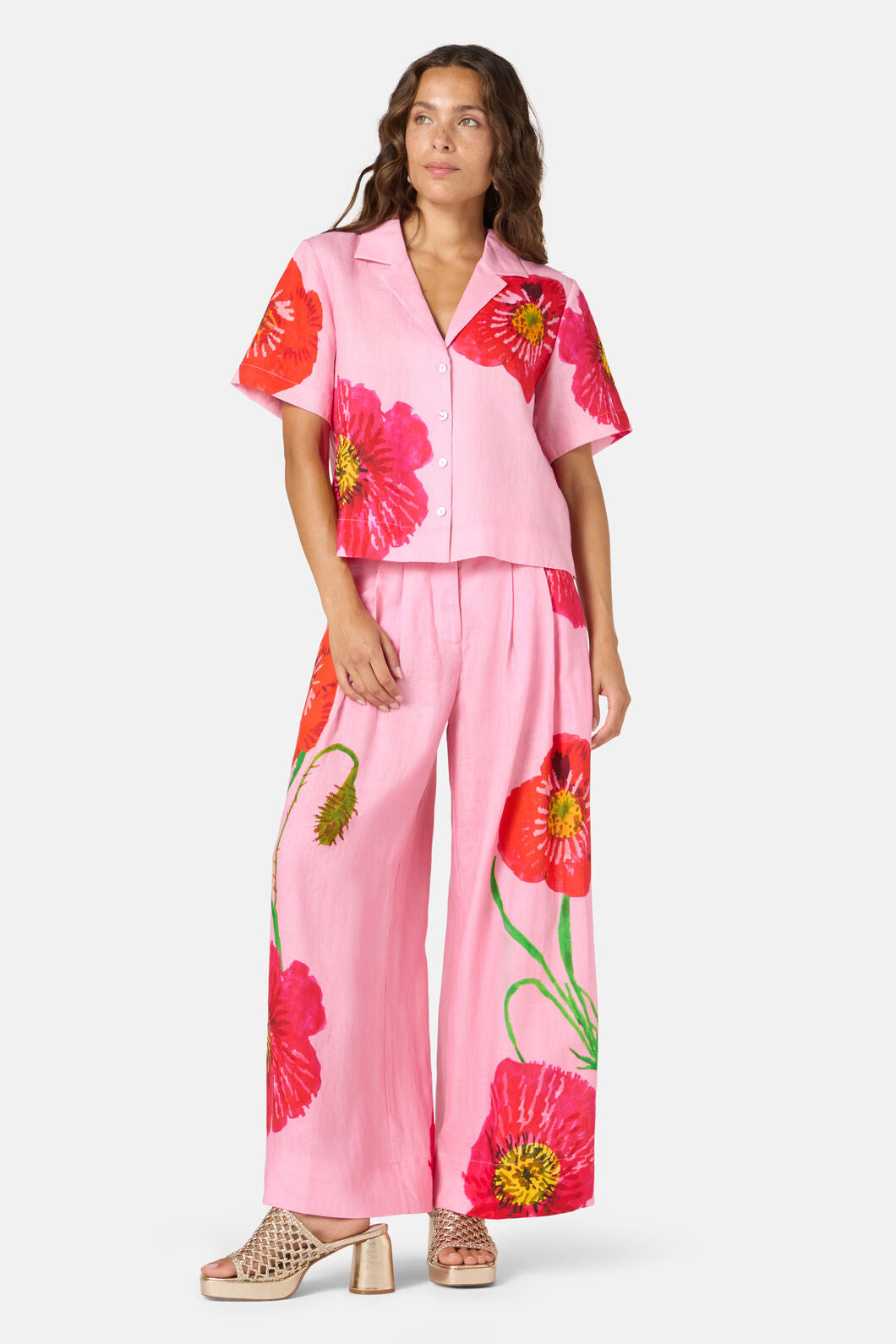 Gorman - Poppies Print Linen Pants - print