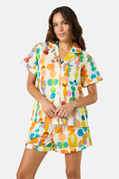 Gorman - Rainbow Drops Pj Shorts Set - print