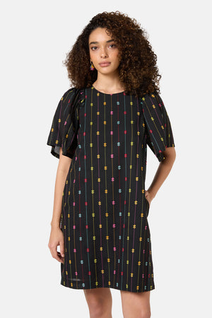 Gorman - Light Show Cotton Jaquard Dress - black