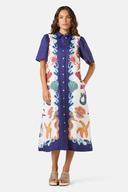 Gorman - Mermaid Vacation Midi Dress - print