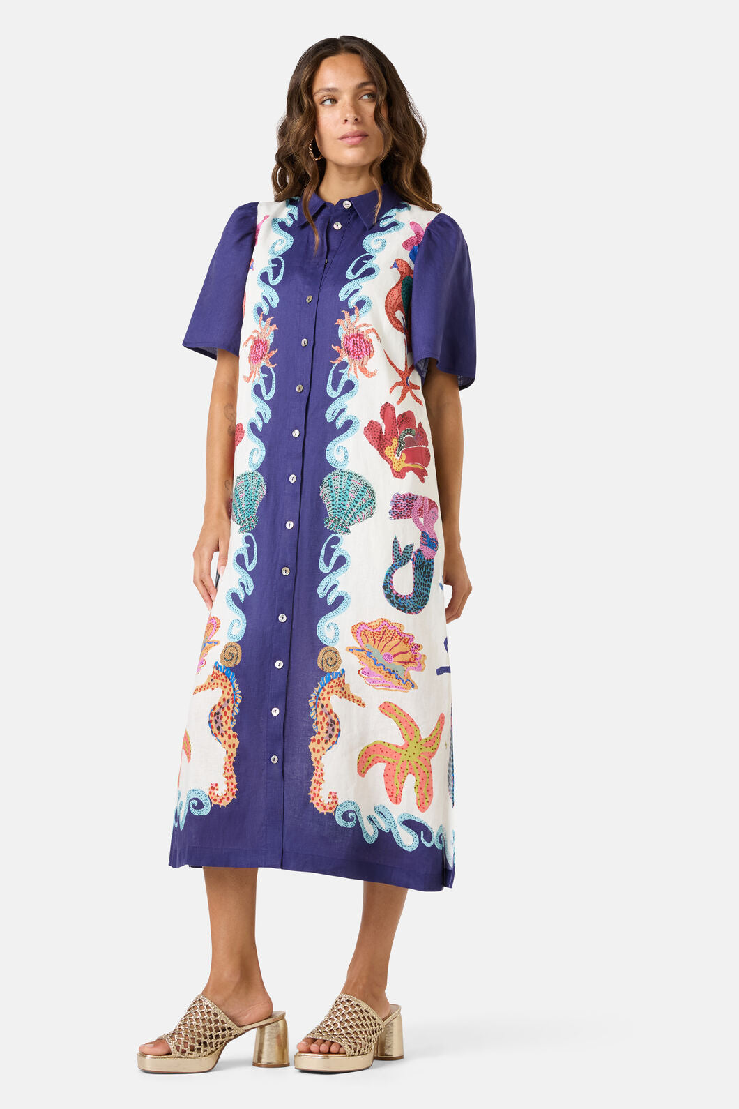 Gorman - Mermaid Vacation Midi Dress - print