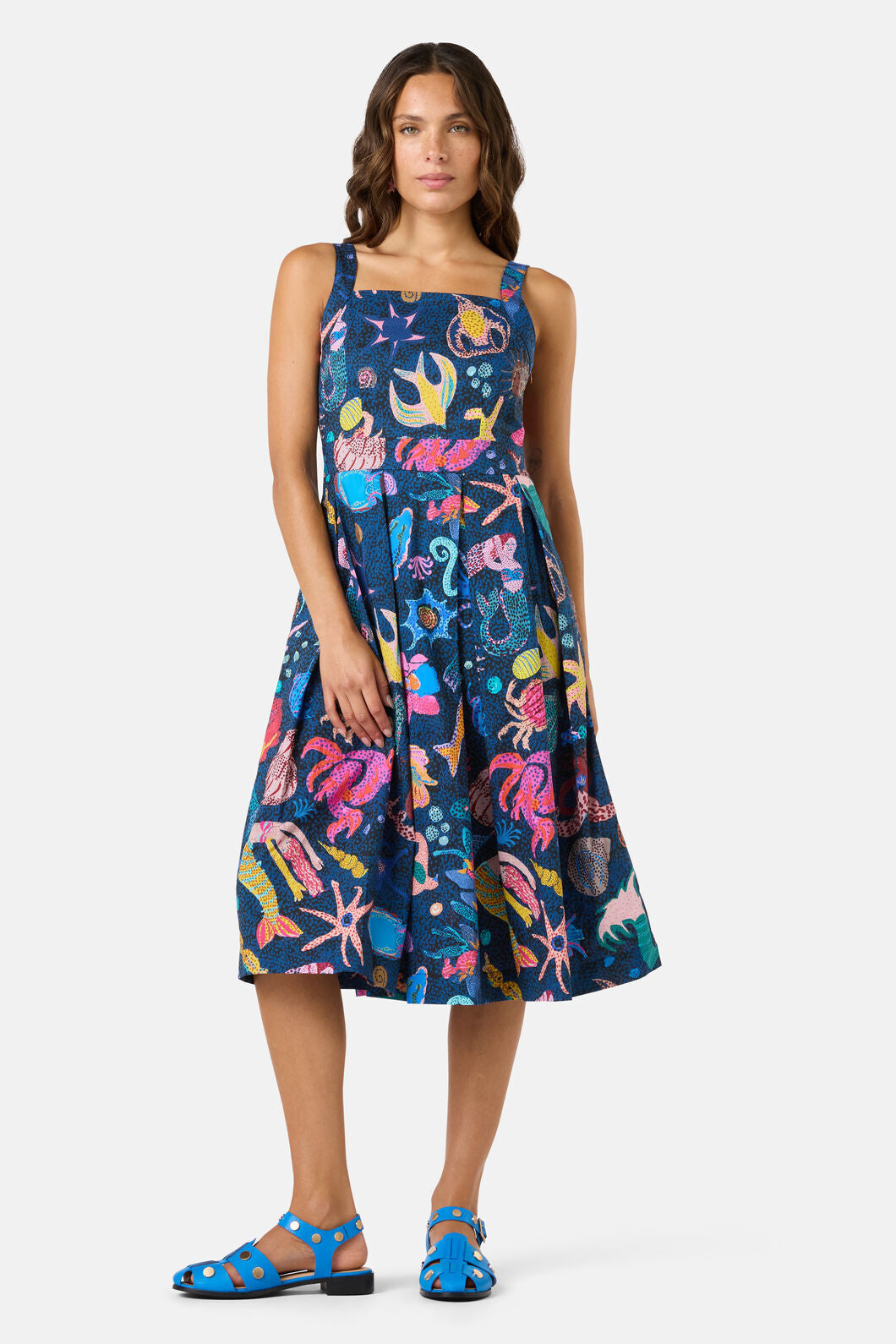 Gorman - Mermaid Print Apron Dress - print