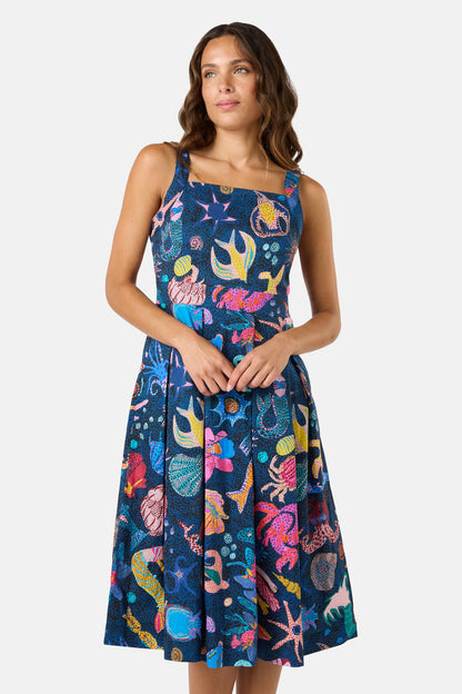 Gorman - Mermaid Print Apron Dress - print