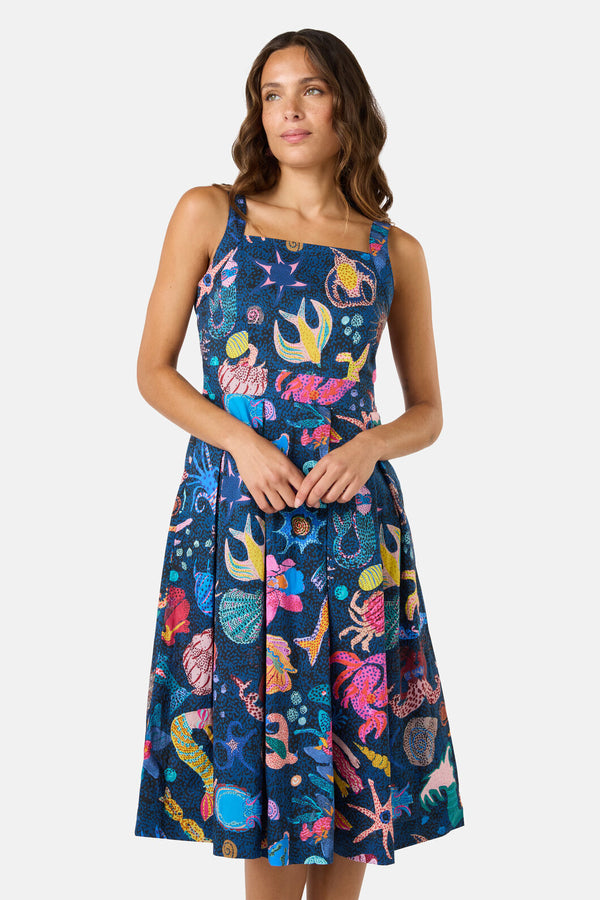 Gorman - Mermaid Print Apron Dress - print