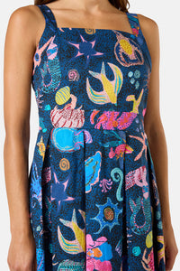 Gorman - Mermaid Print Apron Dress - print