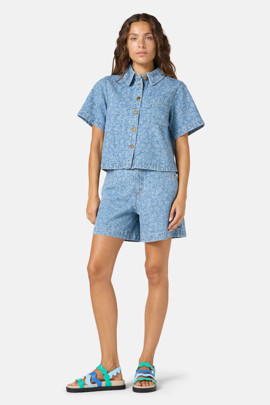 Gorman - Sea Bubbles Denim Shirt - print
