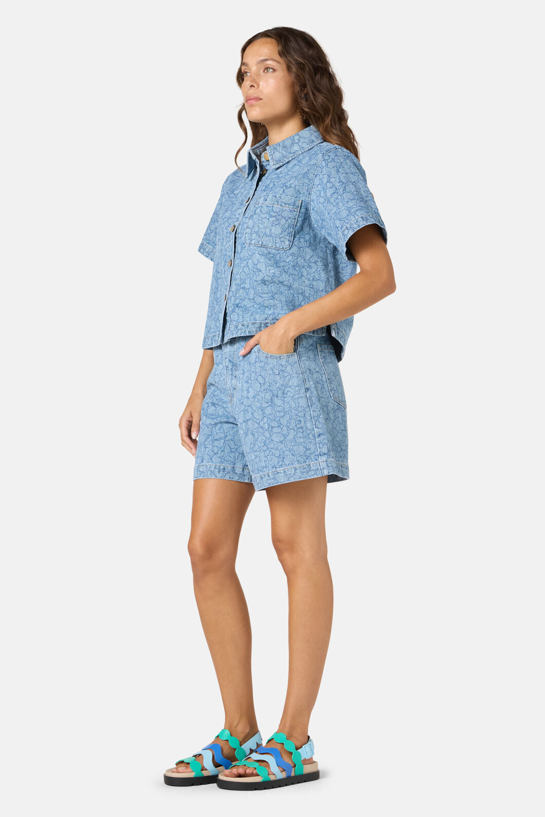 Gorman - Sea Bubbles Denim Shirt - print