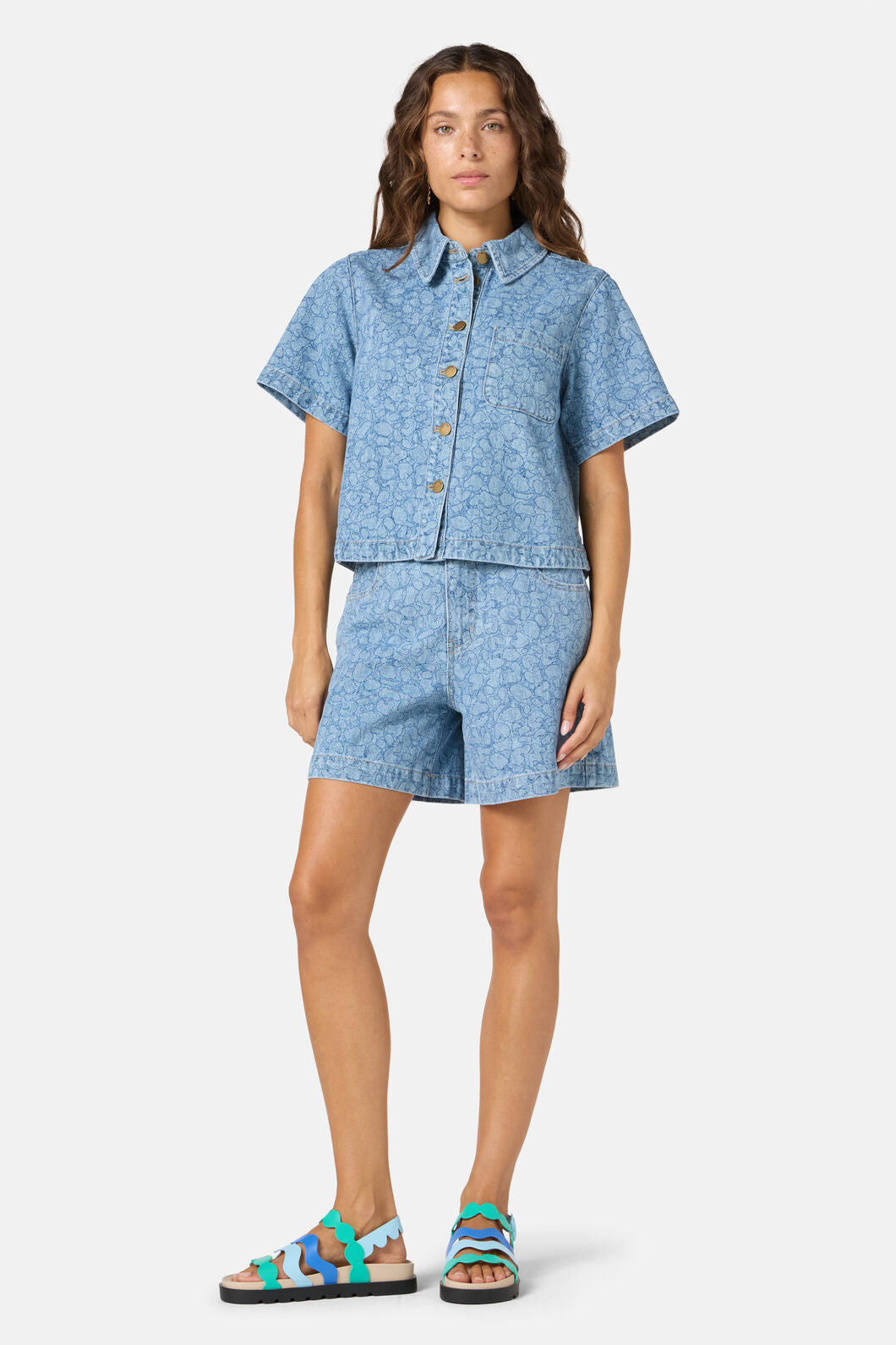 Gorman - Sea Bubbles Denim Short - print
