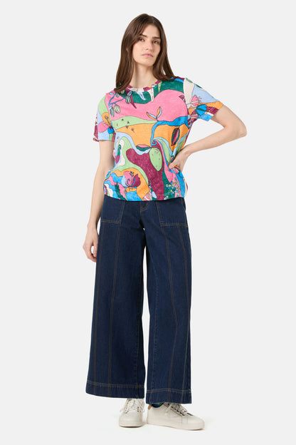 Gorman - Flora Aurora Hemp Tee - print