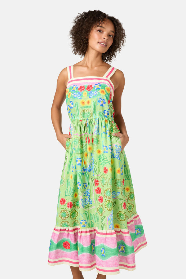 Gorman - Botanica Linen Long Dress - print