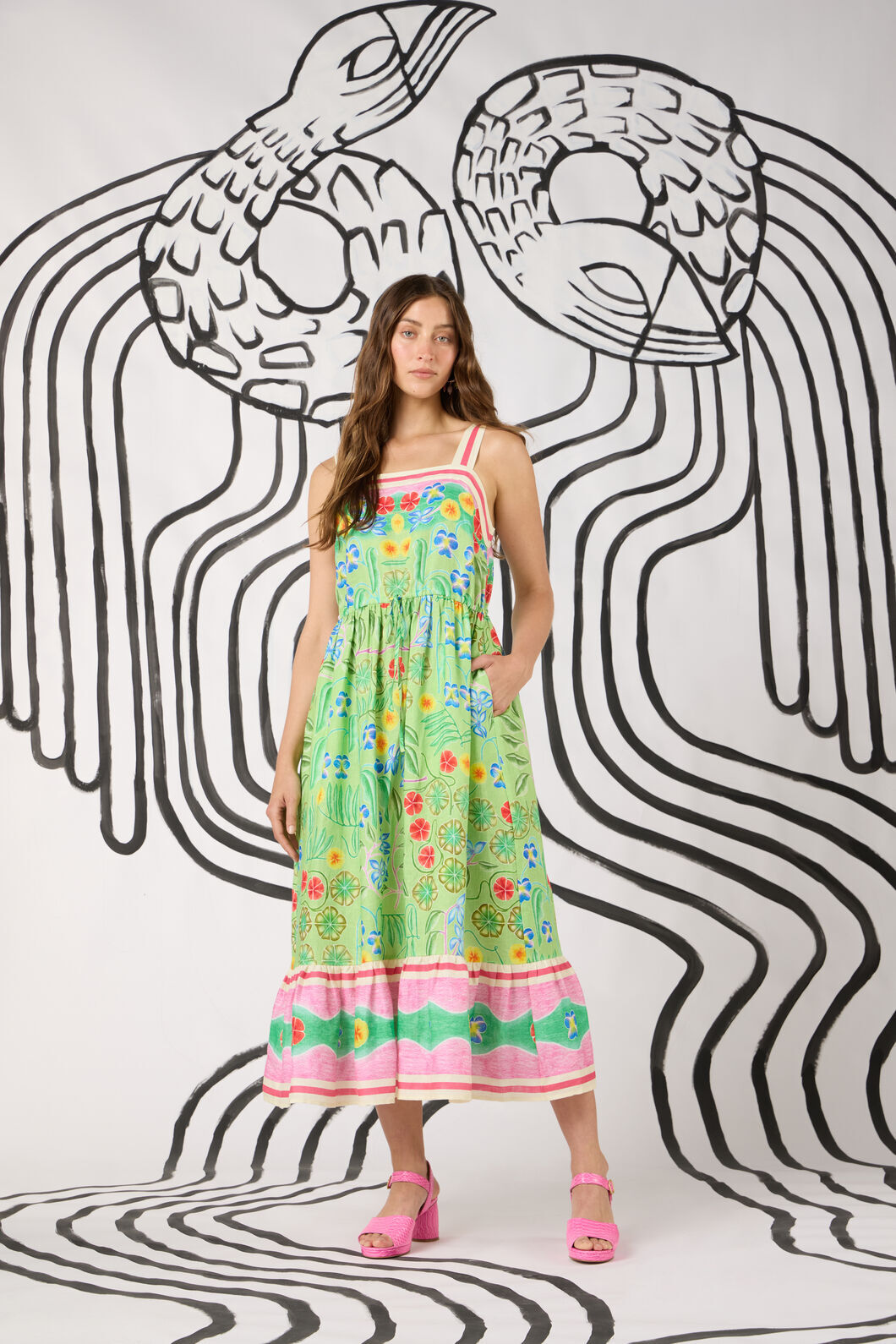 Gorman - Botanica Linen Long Dress - print