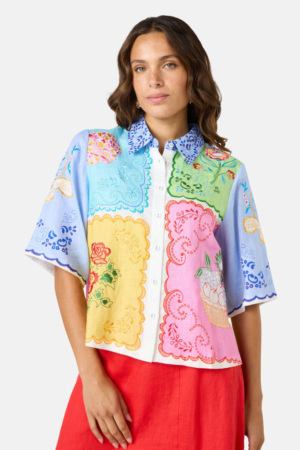 Gorman - Short Stitch Patch Shirt - print