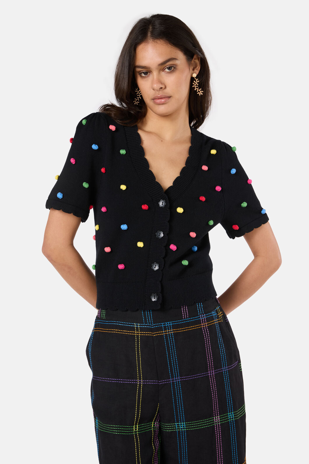 Gorman - Spotty Summer Cardigan - black