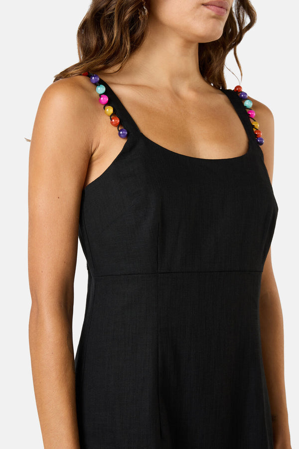 Gorman - Beaded Trim Party Dress - black