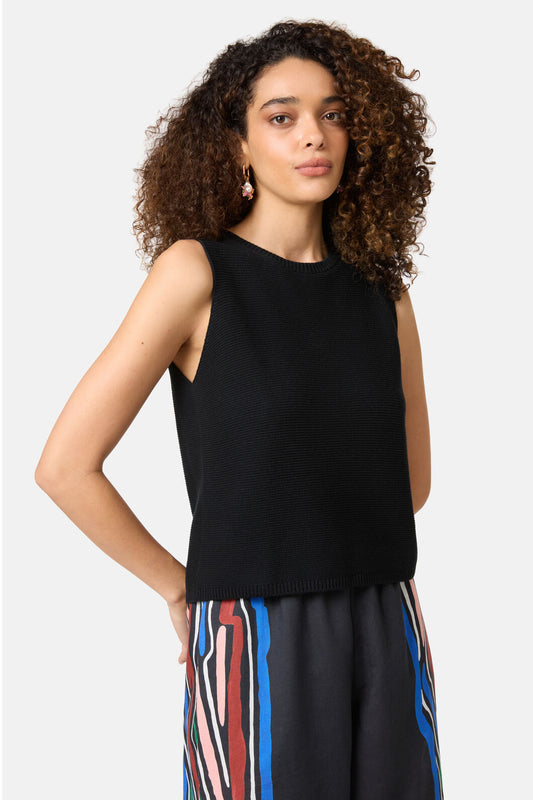 Gorman - Hello There Knit Tank - black