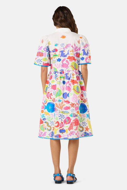 Gorman - Fish Ahoy Print Cotton Dress - print