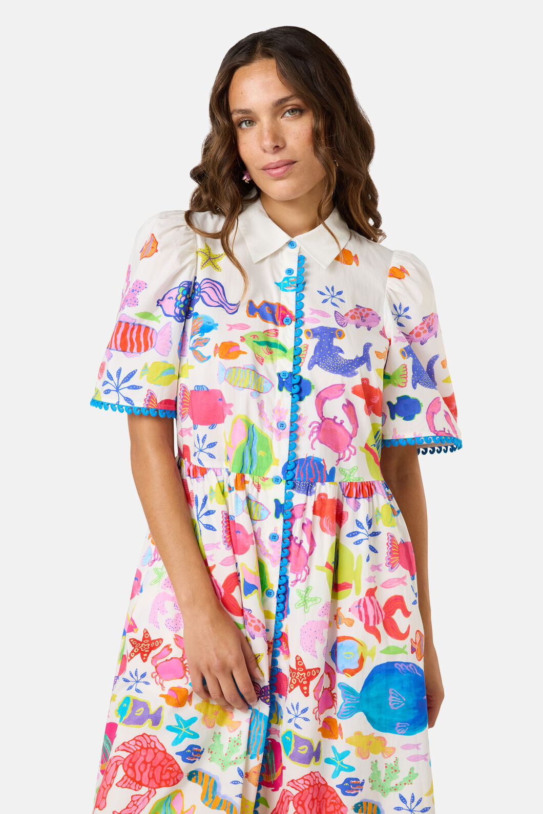 Gorman - Fish Ahoy Print Cotton Dress - print