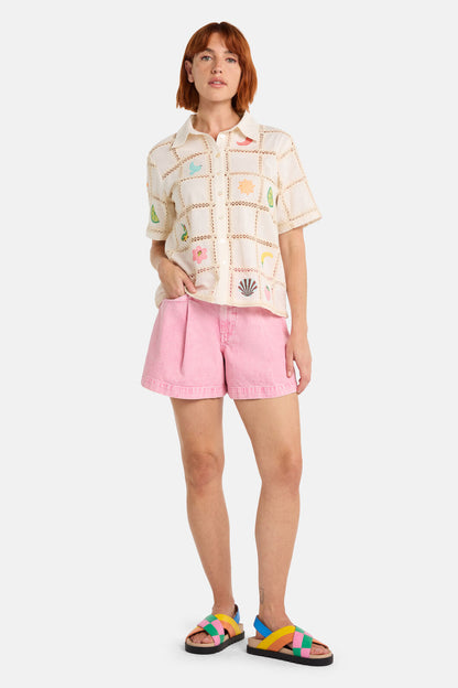 Gorman - Mosaic Mile Embroidered Shirt - cream