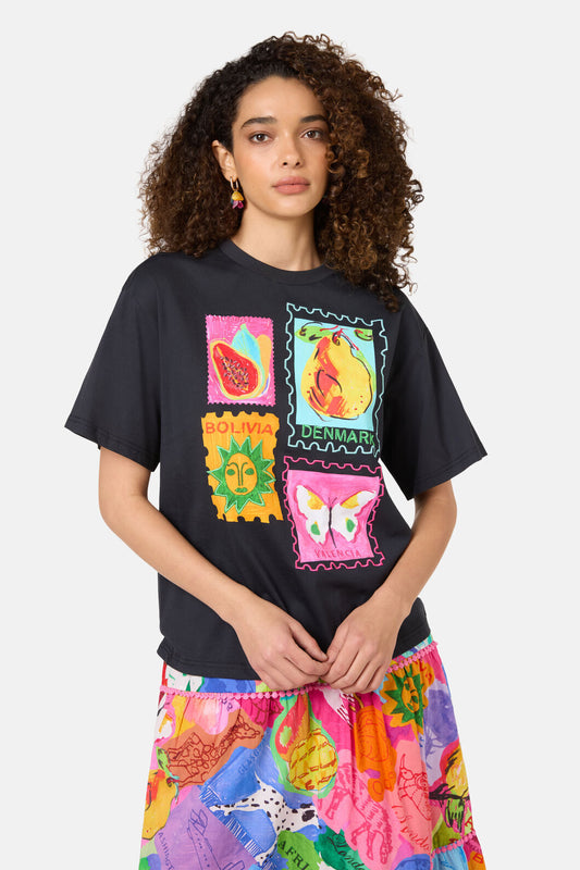 Gorman - Pen Pals Organic Cotton OS Tee - black
