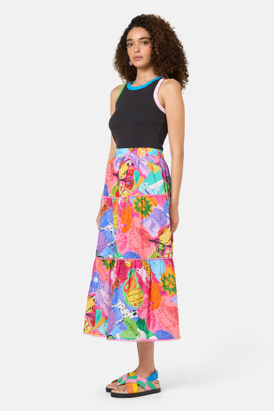 Gorman - Pen Pals Printed Maxi Skirt - print