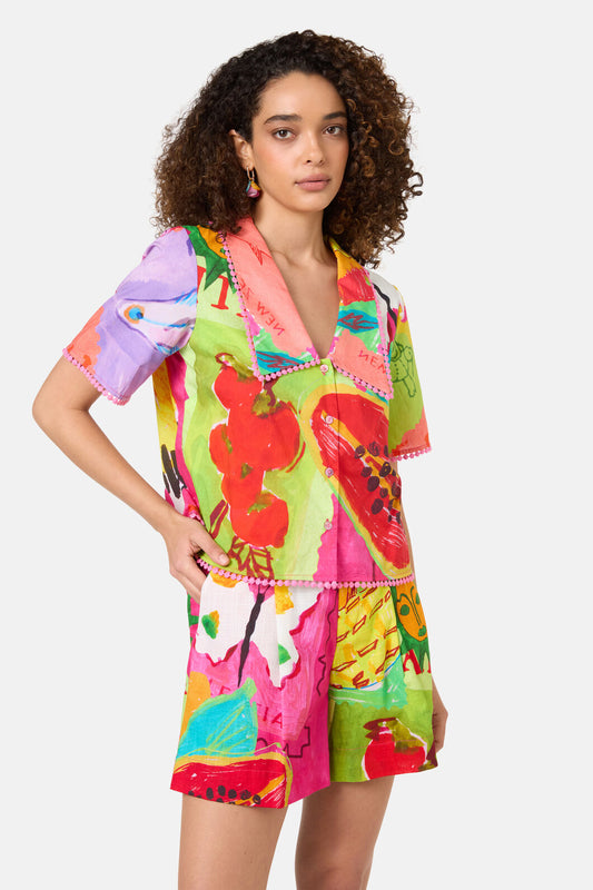 Gorman - Pen Pals Printed Organic Shirt - print