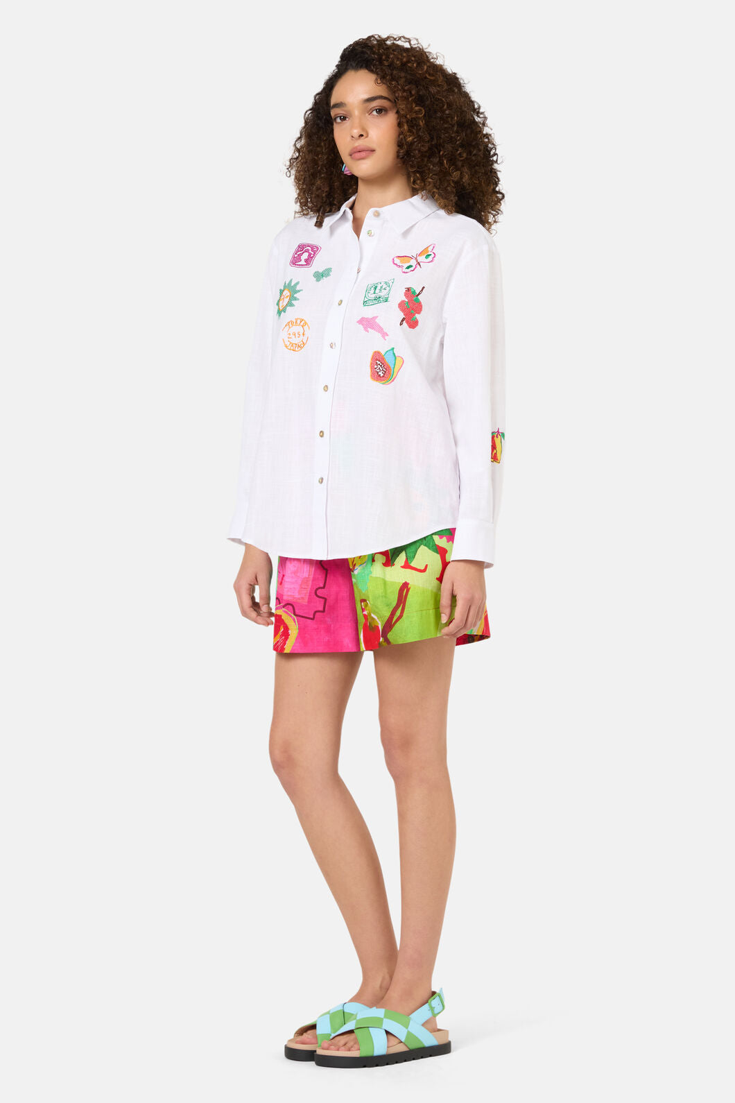 Gorman - Pen Pals Embroidered Shirt - white