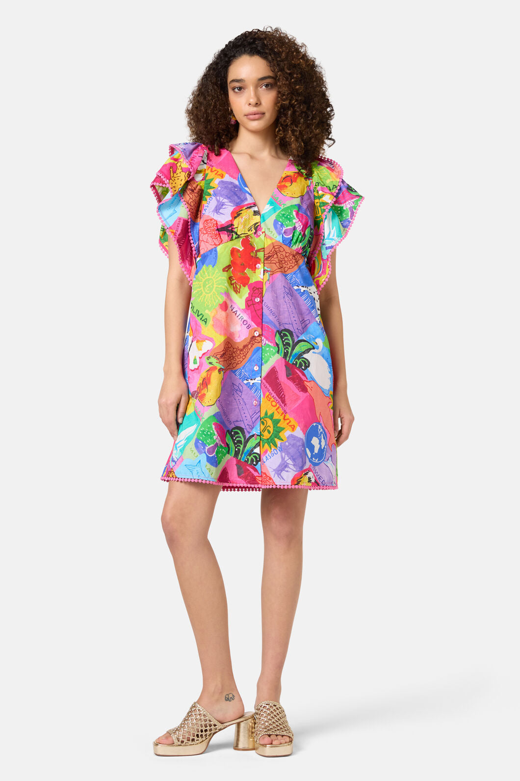 Gorman - Pen Pals Organic Smock Dress - print