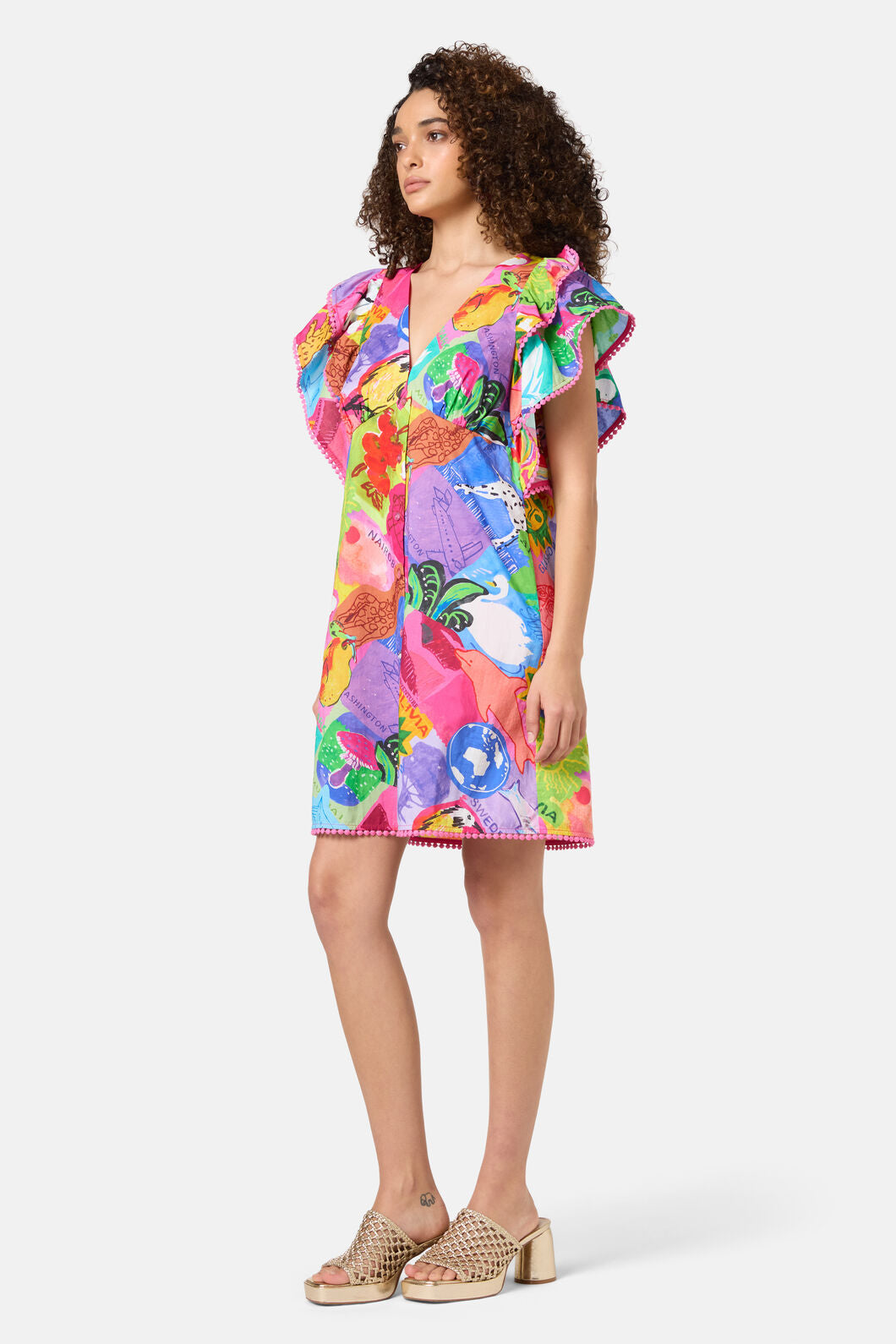 Gorman - Pen Pals Organic Smock Dress - print