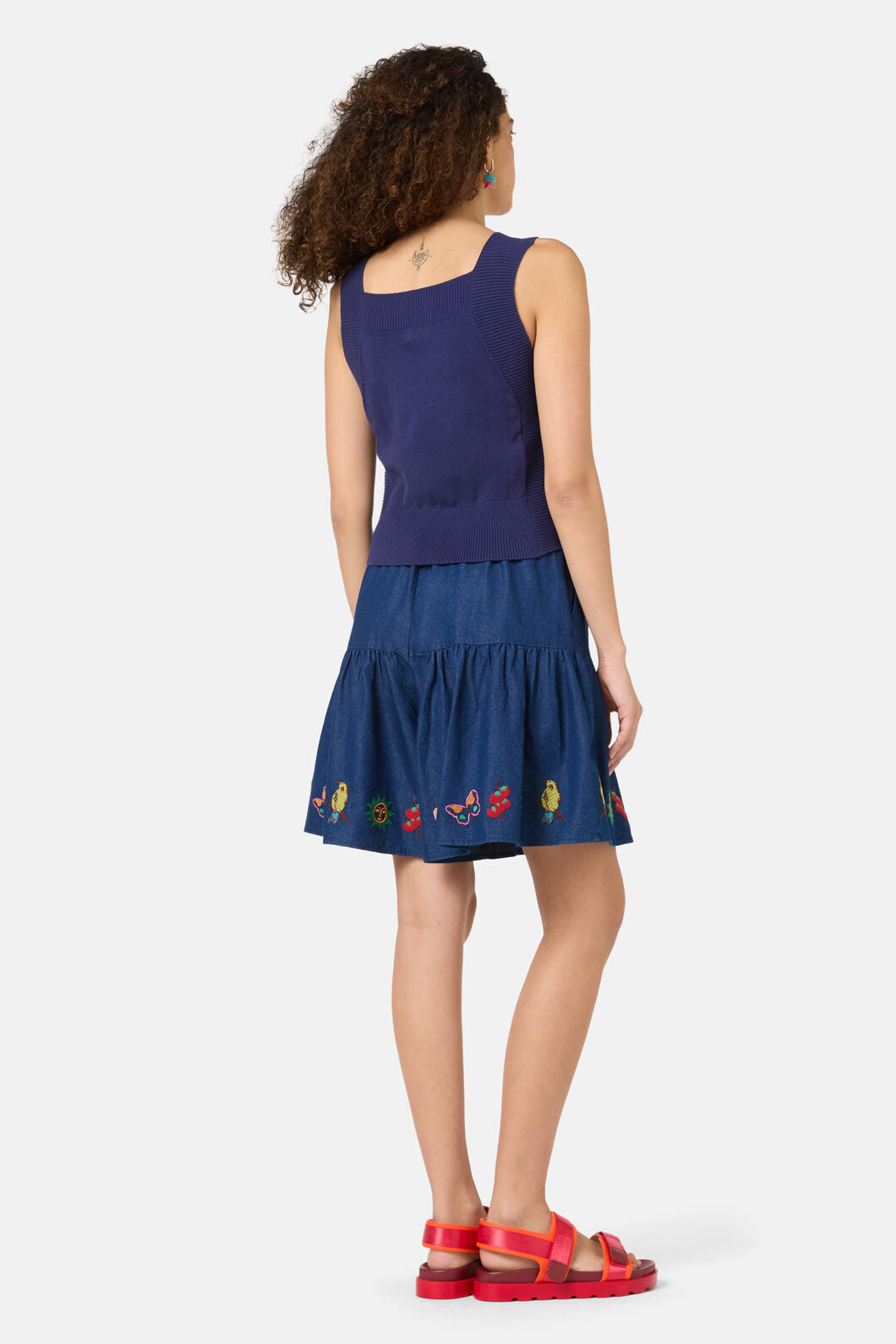 Gorman - Postcards Organic Knit Tank - navy