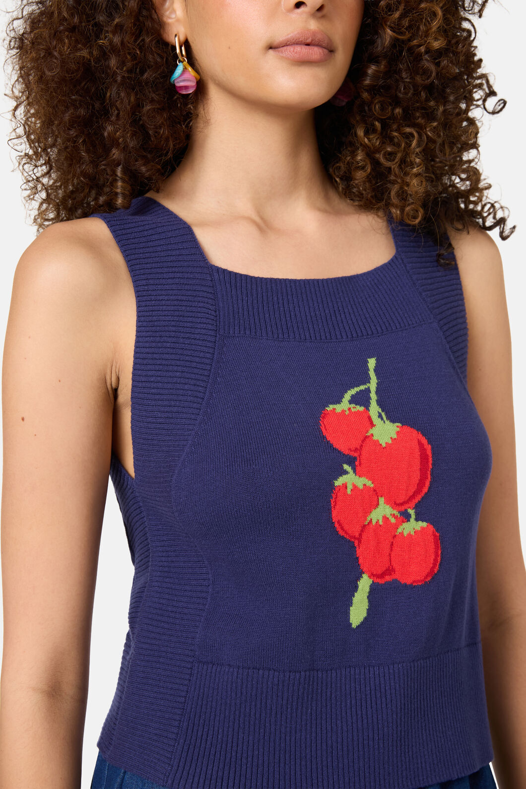 Gorman - Postcards Organic Knit Tank - navy