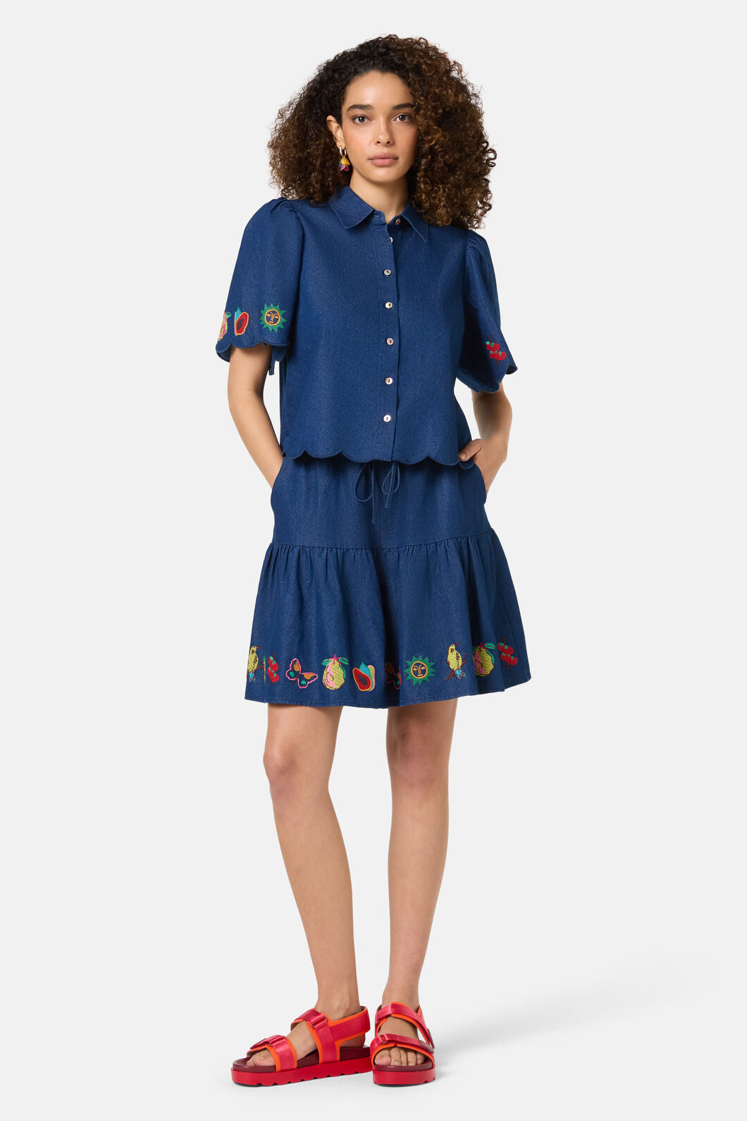 Gorman - Postcards Chambray Skort - chambray