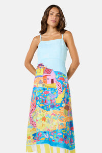Gorman - Fish Ahoy Print Linen Dress - print