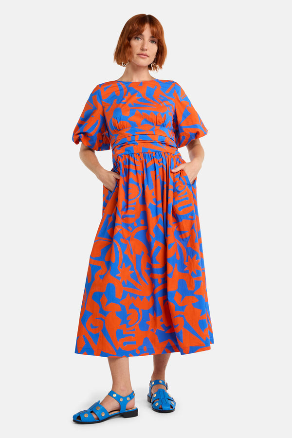 Gorman - FirecrackerPrintCttnMidiDress - print