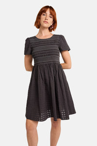 Gorman - Ready Check Shirring Dress - black