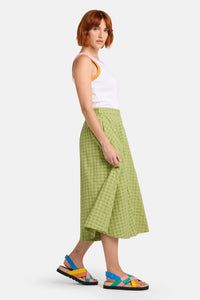 Gorman - Ready Check Cotton Culotte - green