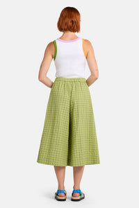 Gorman - Ready Check Cotton Culotte - green