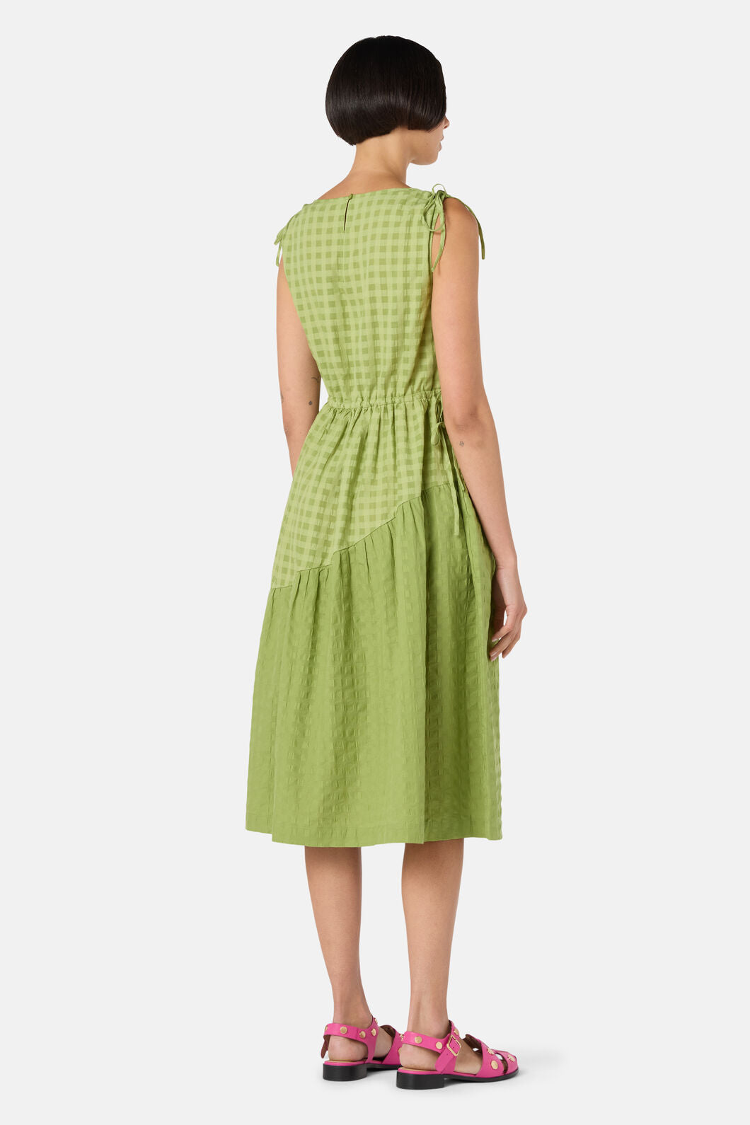 Gorman - Ready Check Tiered Dress - green