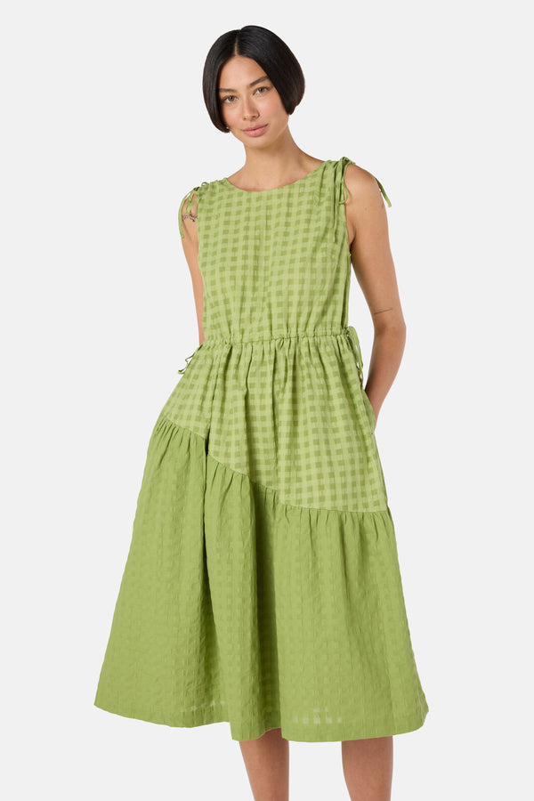 Gorman - Ready Check Tiered Dress - green