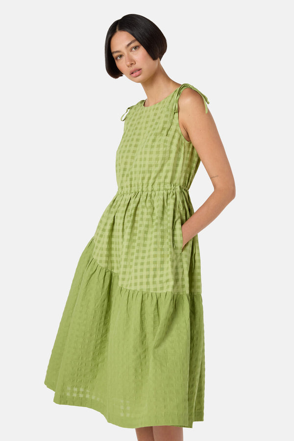 Gorman - Ready Check Tiered Dress - green