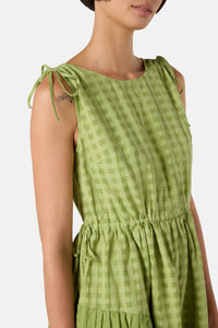 Gorman - Ready Check Tiered Dress - green